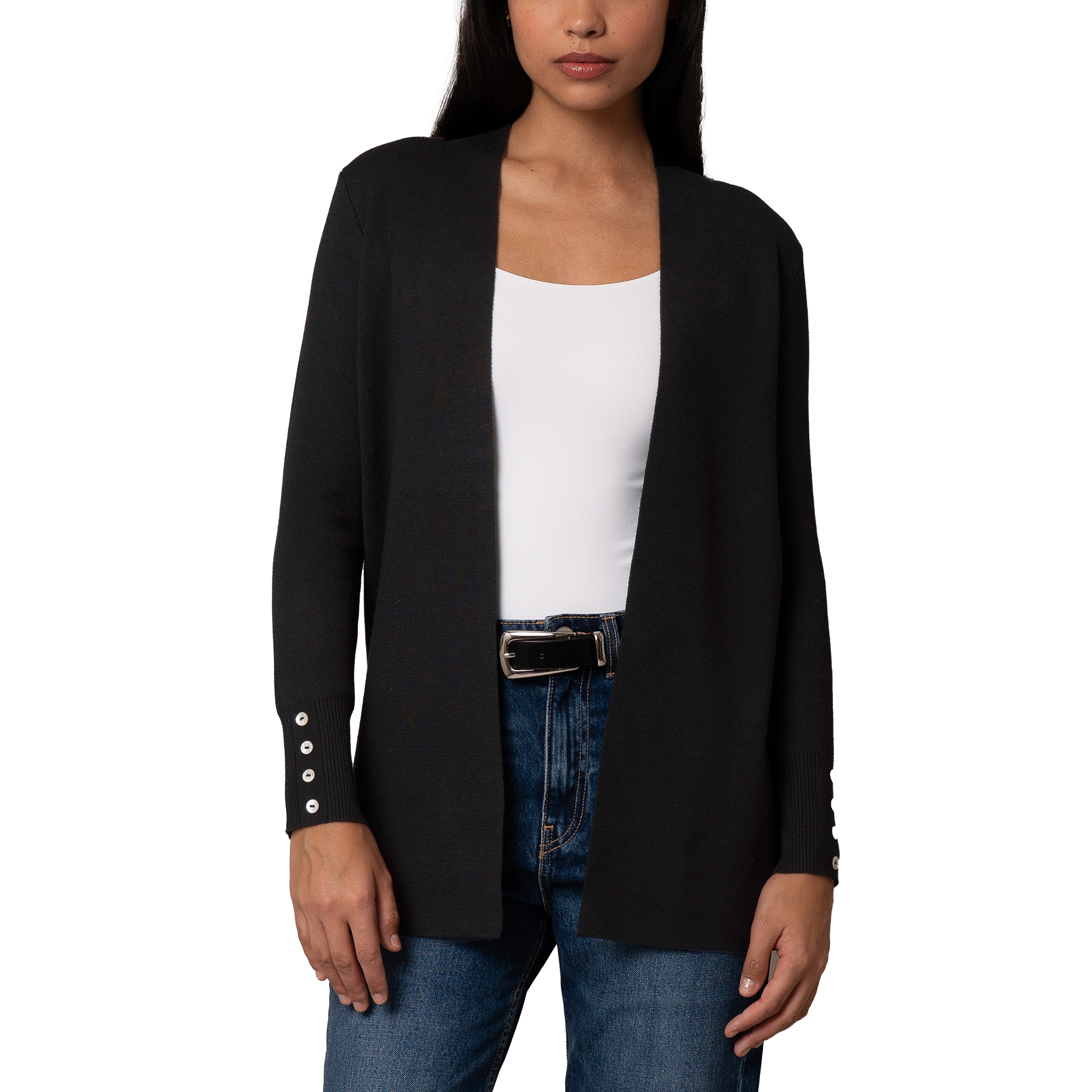 Cyrus Knit Open-Front Cardigan