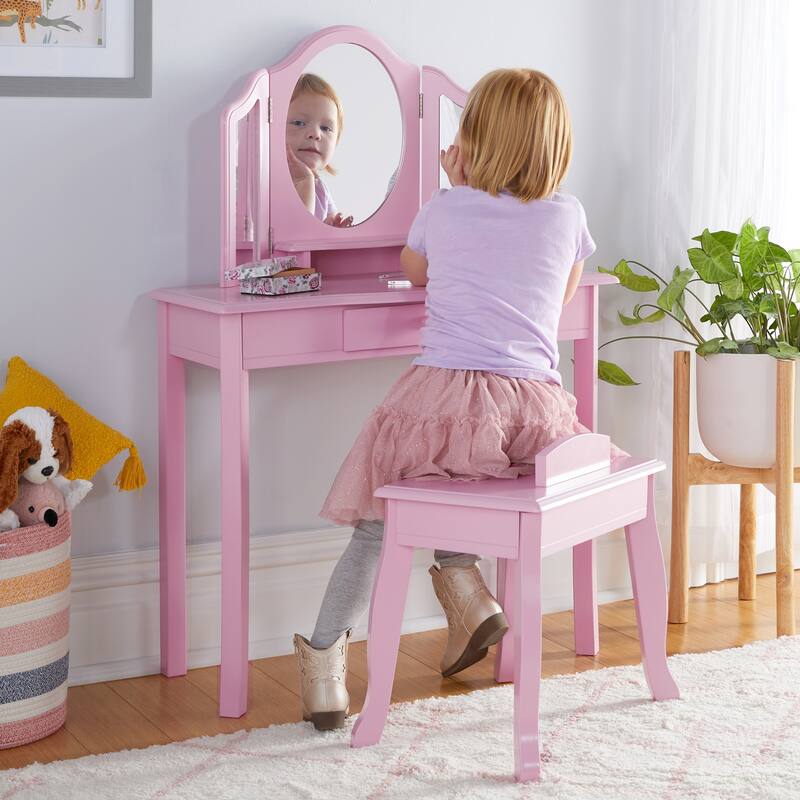 Guidecraft Vanity and Stool - Pink
