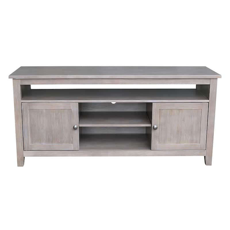 Entertainment / TV Stand with 2 Doors - 57" - Washed Gray Taupe