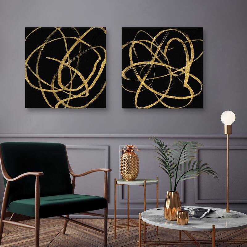 Golden Skate I, Golden Skate II by Susan Jill Canvas Art Prints
