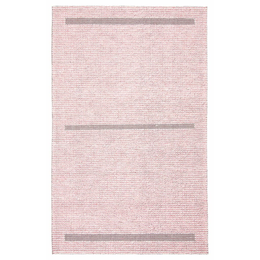 ECARPETGALLERY Braid weave Sienna Salmon Wool Rug - 5'0 x 8'1