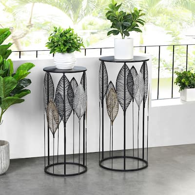 FirsTime & Co. Loraina Leaves Outdoor Plant Stand 2-Piece Set