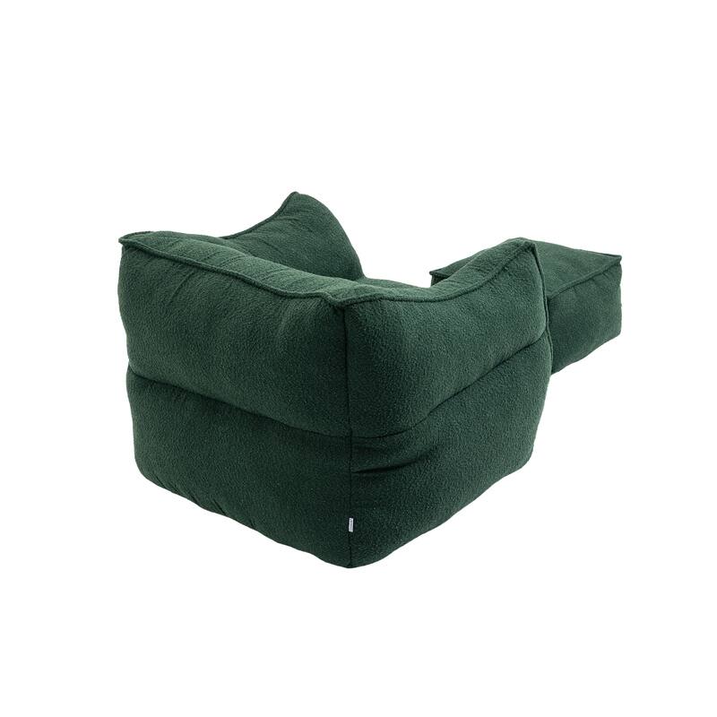 GDFStudio - COOLMORE Boucle Bean Bag Chair with Memory Foam Filling for Ultimate Comfort