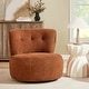 preview thumbnail 5 of 22, Art Leon Flannel Upholstered Swivel Accent Chair Caramel