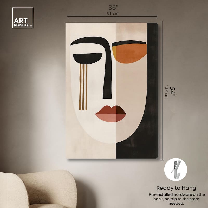 Face Moderne III Canvas by Art Remedy, Gallery Wrapped
