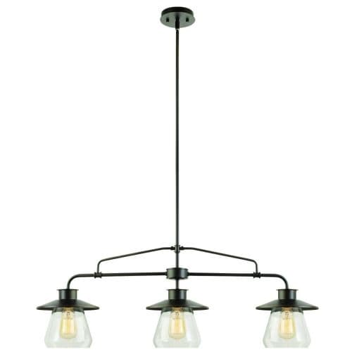 Globe Electric 64845 Vintage 3 Light Linear Chandelier