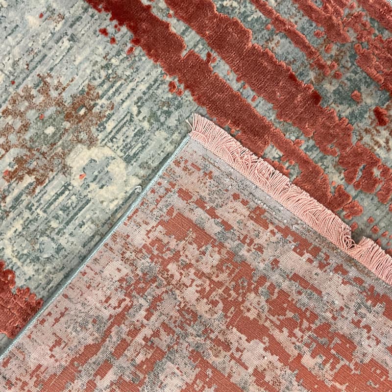 HERAT ORIENTAL Turkish Modern Erased Design Wool & Silk Rug - 2' x 2'11"