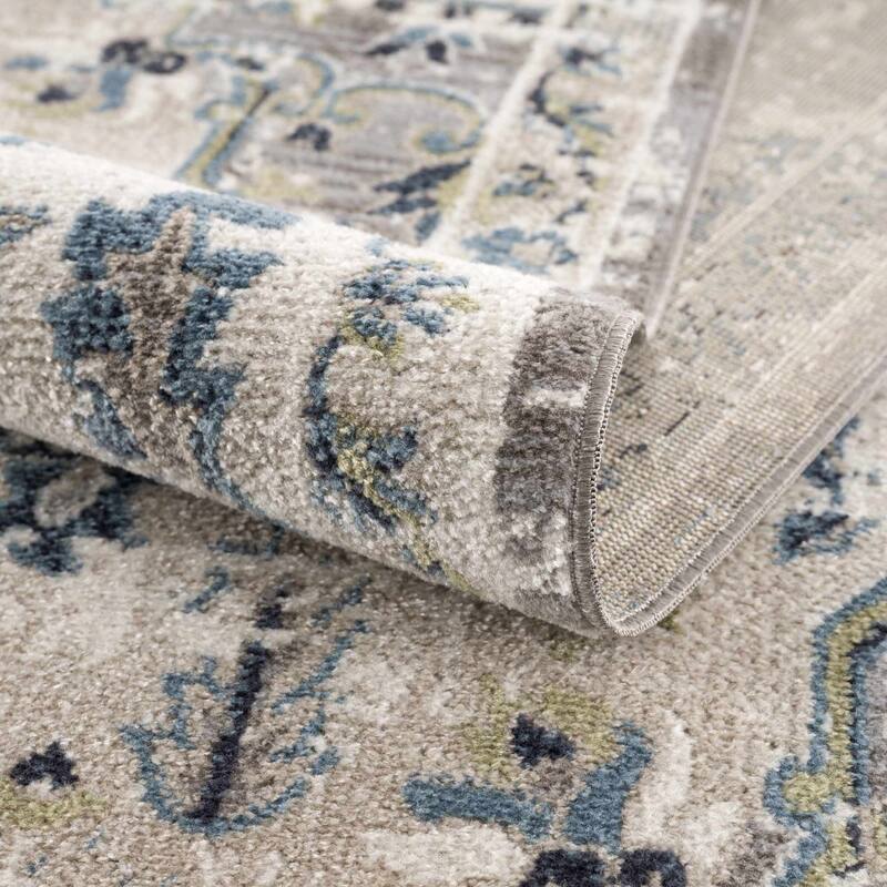 Hauteloom Cabacungan Hallway, Kitchen Machine Washable Runner Rug - Black, Taupe, Peach - 2'7" x 7'3"
