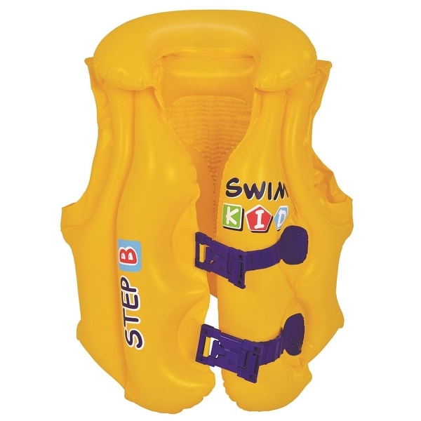 Yellow Swim Kid "Step B" Inflatable Unisex Water or Swimming Pool Training Vest - Up to 66lbs