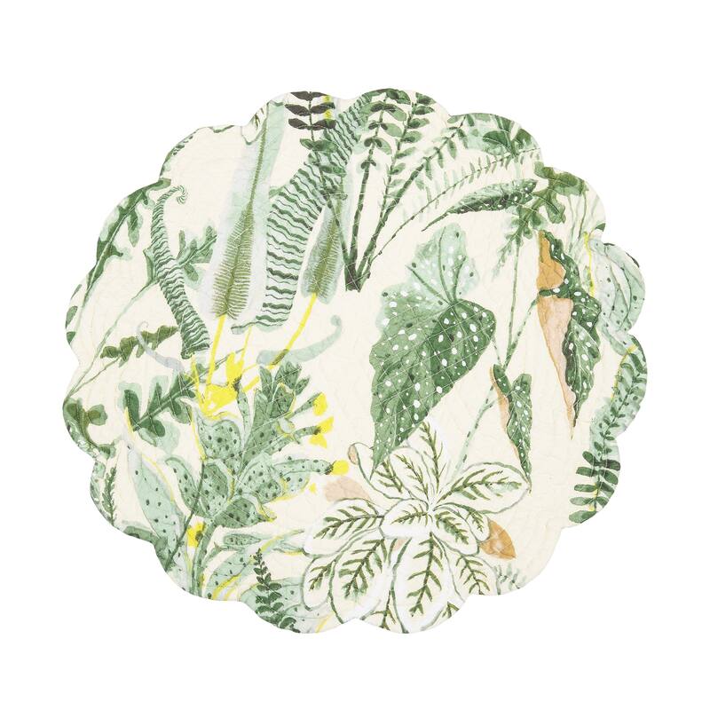 Parson Round Quilted Placemat Set 6