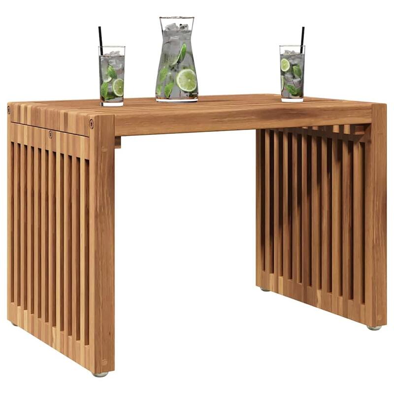 vidaXL Garden Side Table Brown Solid teak wood