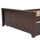 preview thumbnail 9 of 24, Twin Size Solid Pine Wood Platform Kids Bed Frame with Headboard & Twin Size Trundle for Bedroom, Easy Assembly, Cappuccino