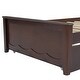 preview thumbnail 9 of 24, Twin Size Wood Platform Kids Bed with Headboard & Twin Size Trundle, Cappuccino