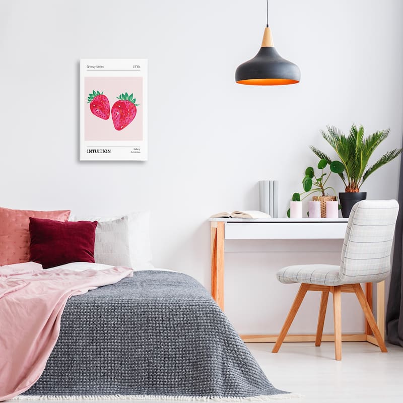 Stupell Intuition Phrase Strawberries Canvas Wall Art Design By LSR Design Studio