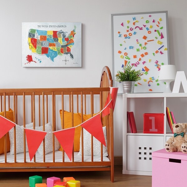 Shop The Kids Room by Stupell Colorful World Map of USA ...