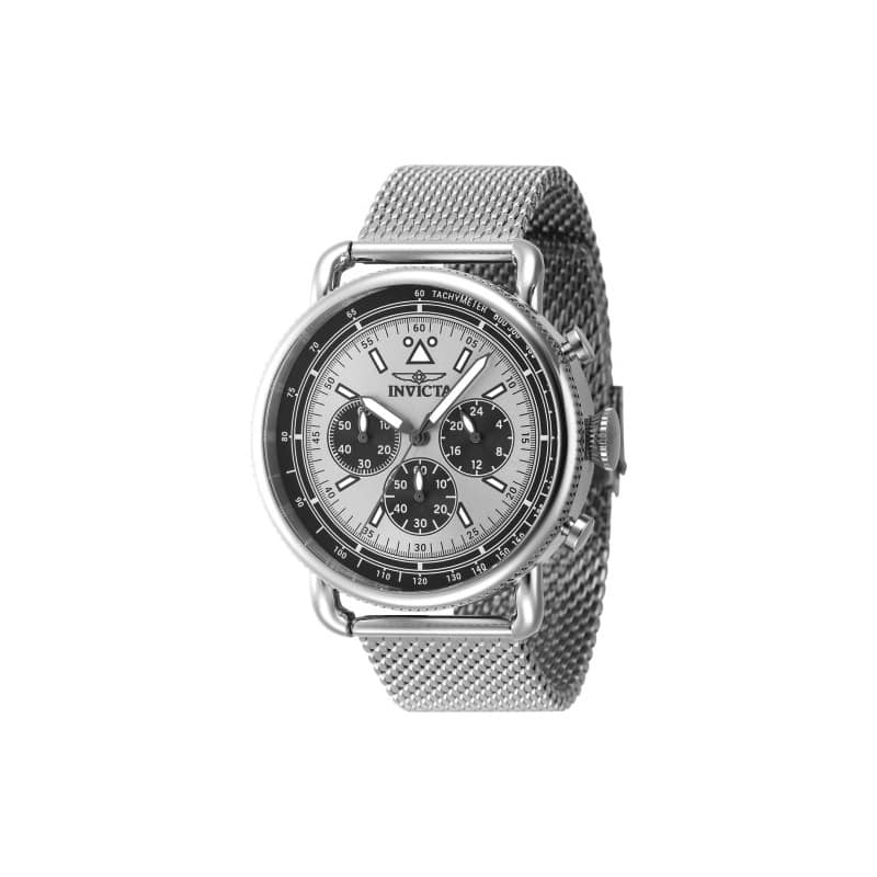 Invicta Men's 47357 Speedway Quartz Chronograph Silver Dial Watch