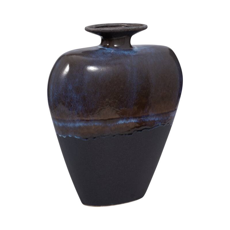 Sagebrook Home Neader Stoneware Vase, Elegant Matte Finish, Novelty, Stoneware, Ombre, Perfect for Any Room