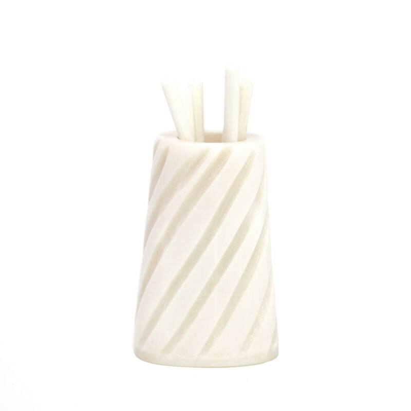 Bar Kit Cocktail Picks with Jar & Bottle Opener, Natural Bone