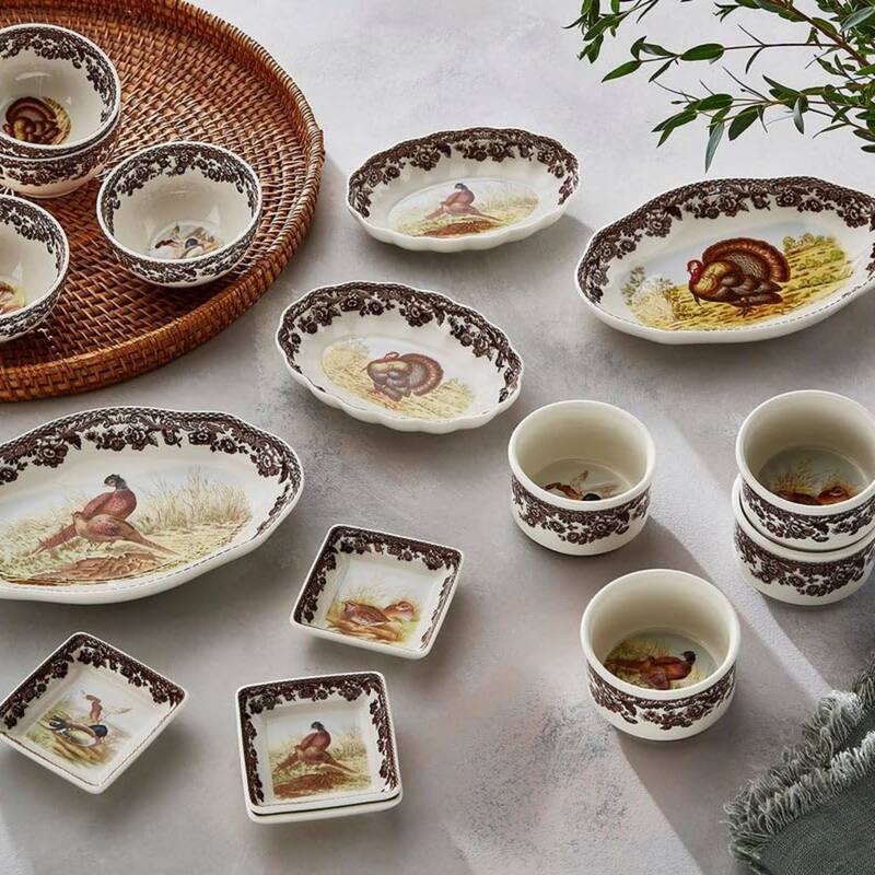 Spode Woodland Set of 4 Square Dishes - 3x3