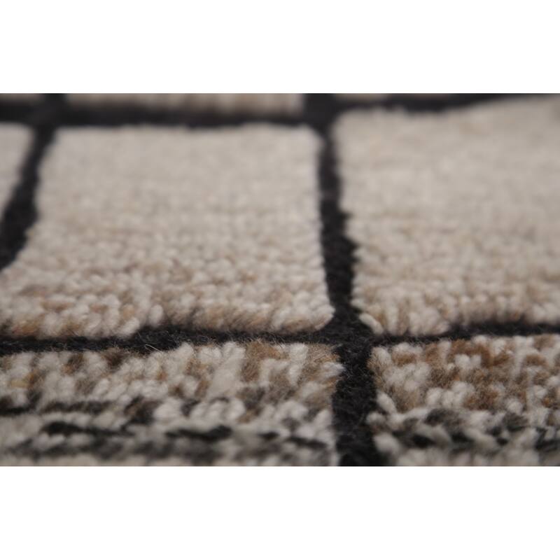 All-Over Moroccan Modern Area Rug Handmade Wool Carpet - 5'3" x 8'3"