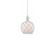 Option Brushed Satin Nickel / White Glass with White Rope