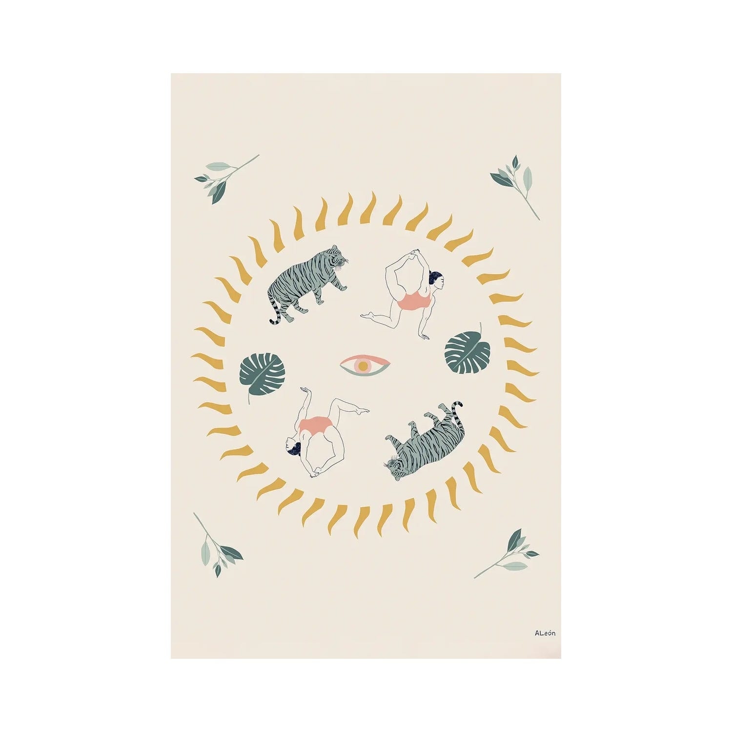 "Vyaghrasana" by Amanda Leon Canvas Print