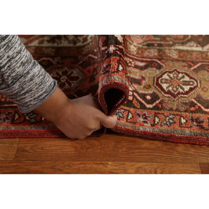 Vintage Traditional Geometric Persian Heriz Area Rug Wool Hand-knotted - 8'9" x 10'11"