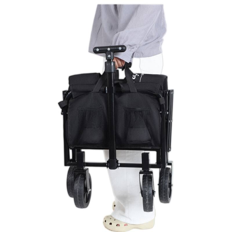 Expandable Dual Layer Utility Wagon Cart,Grocery Cart for Gardening