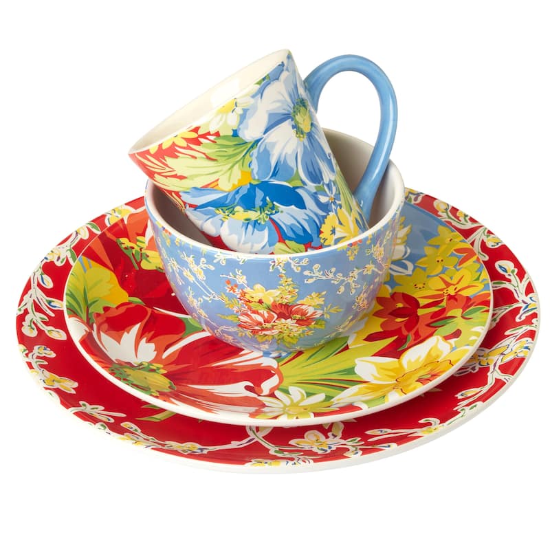 Certified International Blossom 16-piece Dinnerware Set, Service for 4