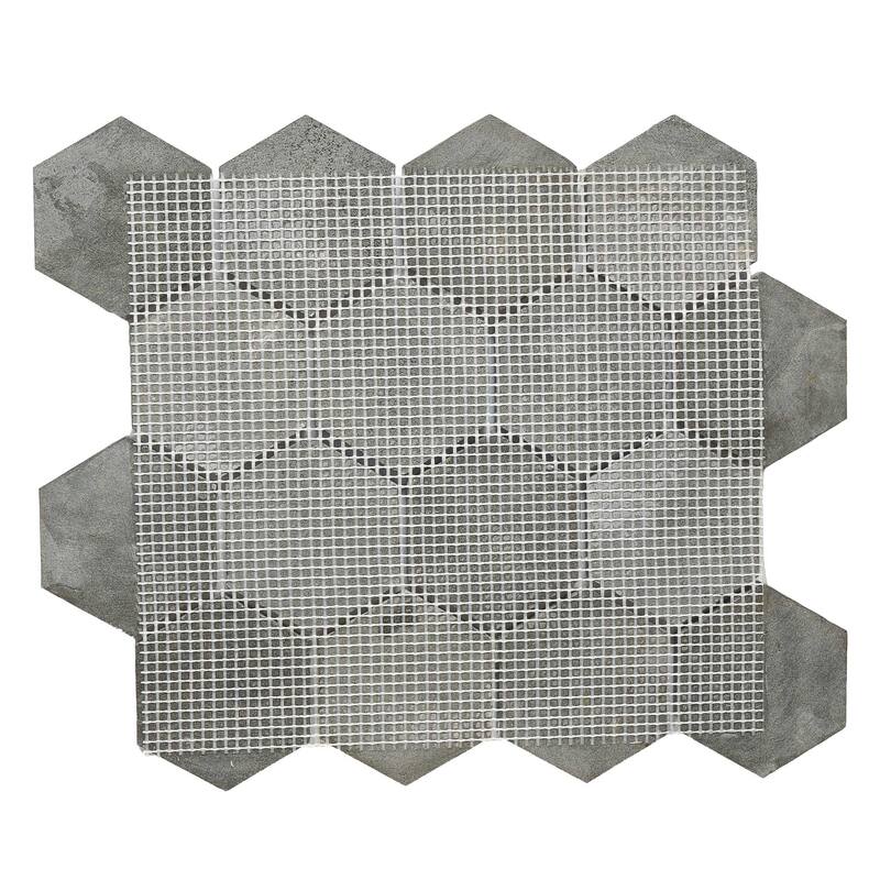Marinewood Marble 3" x 3" Honeycomb Honed Mosaic Tile