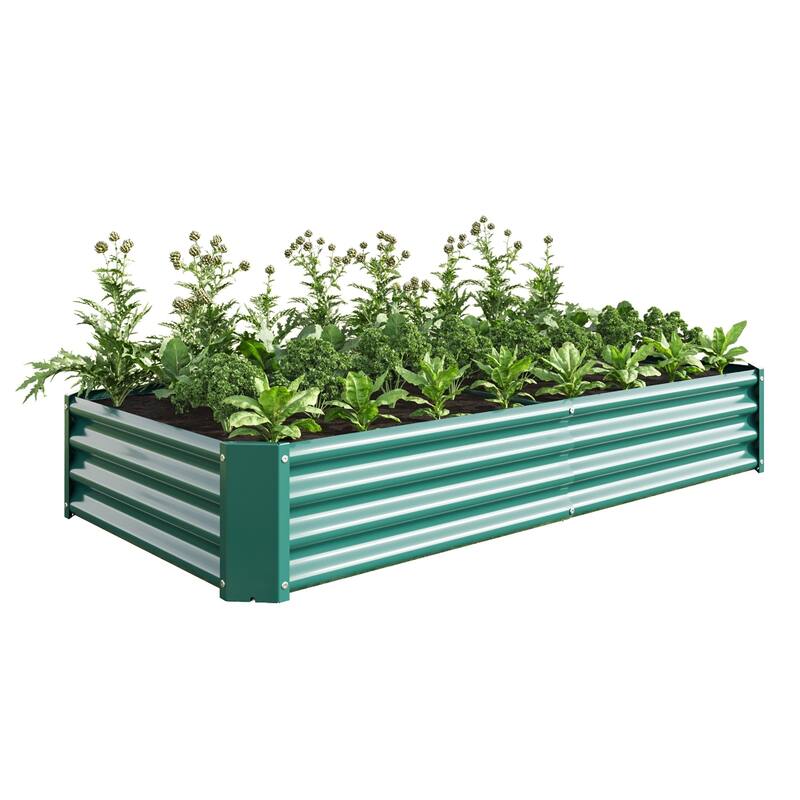 Metal Raised Garden Bed Planter Box for Outdoor Gardening