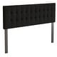 preview thumbnail 5 of 16, CraftPorch Linen Button Tufted Upholstered Adjustable Headboard Black - Full