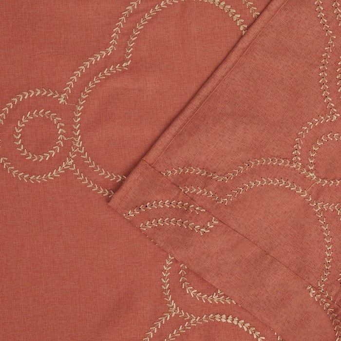 Superior Embroidered Sheer Grommet Curtain Panel (Set of 2) 52"x 84"