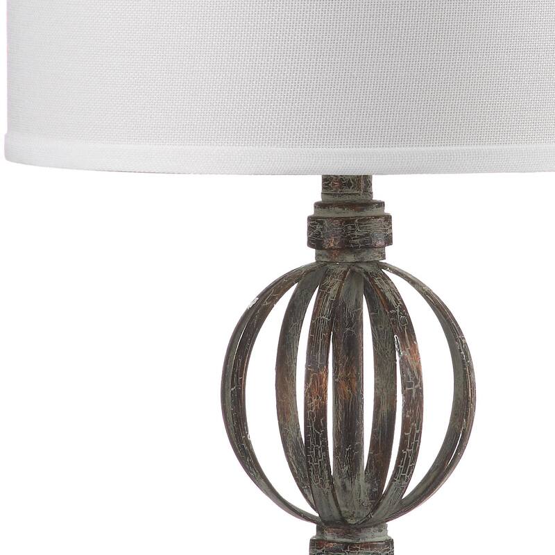 SAFAVIEH Lighting Vibha 28-inch Double Sphere Oil-Rubbed Bronze Table Lamp (Set of 2) - 14Wx14Dx28H