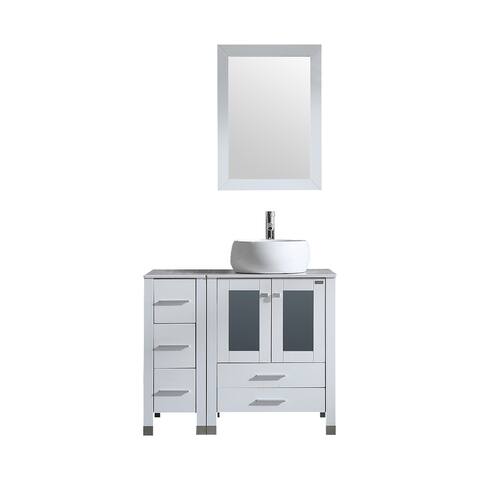 36" Single Bathroom Vanity Set with Mirror