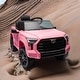 preview thumbnail 46 of 52, Toyota Tundra Ride-On: 2.4G Remote, LED Lights, and Bluetooth Connectivity Pink