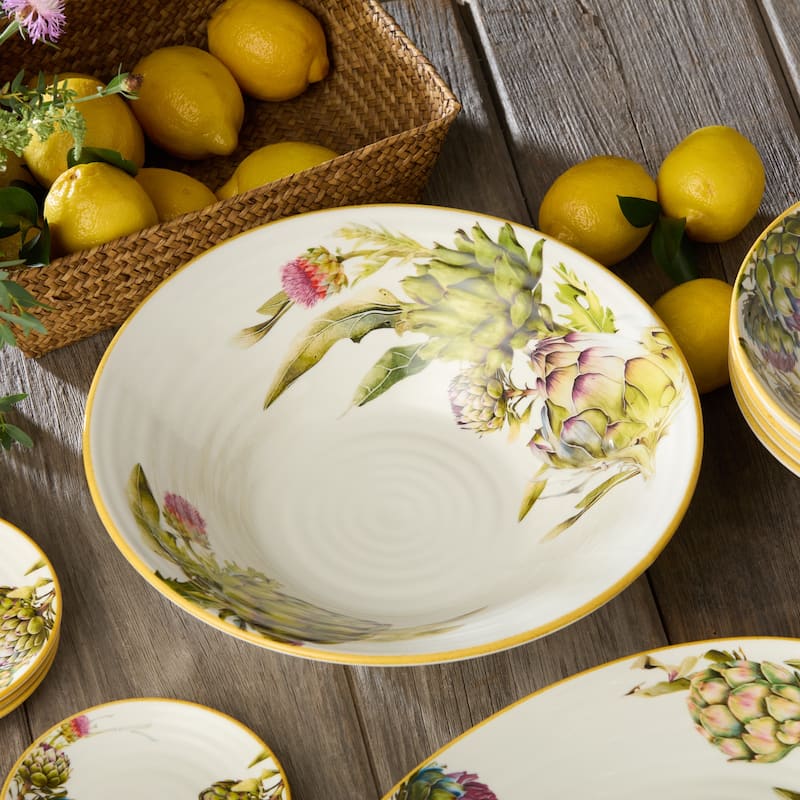 Certified International Verdura Pasta Bowl 13" x 3.25",108 oz. - 13'' W x 13'' D x 3.25'' H