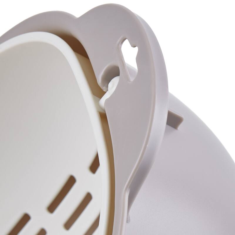 Javlergo Double Layer Oval Colander with Rotatable Design BPA Free PP Material Dishwasher Safe for Indoor Outdoor Use Barbecue