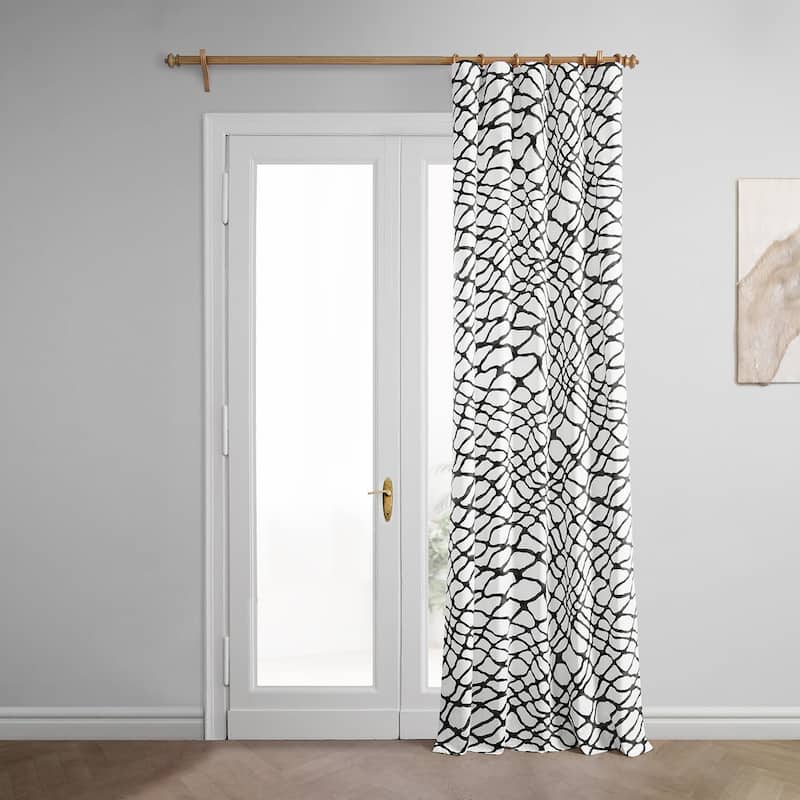 Exclusive Fabrics Ellis Printed Cotton Twill Curtain (1 Panel)