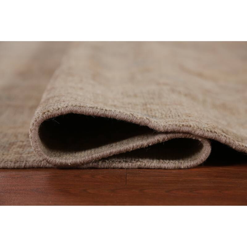 Hand Knotted Oriental 100% Wool Carpet Transitional Floral Beige & Ivories Oushak Area Rug - 9' 11'' X 8' 0''