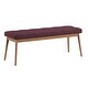 preview thumbnail 23 of 25, Sasha Oak Angled Leg Linen Dining Bench iNSPIRE Q Modern