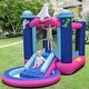preview thumbnail 1 of 7, 3-in-1 Inflatable Space-themed Bounce House with 480W Blower - 81.5" x 155" x 106.5"(L x W x H) 81.5" x 155" x 106.5"(L x W x H)