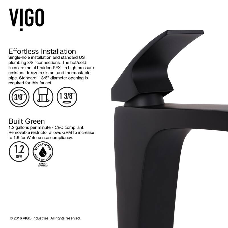VIGO Giovanni 17"L x 17"W Glass Vessel Sink and Blackstonian 12"H Faucet Set