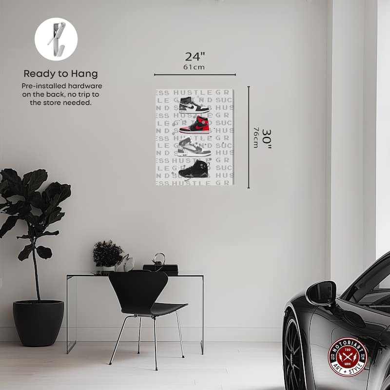 Notoriart Hype Sneakers Gallery Wrapped Sneaker 1 Piece Canvas Wall Art