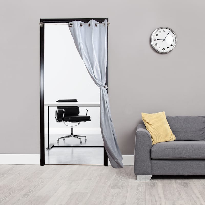 Adjustable Magnetic Curtain Rod - Steel Drapery Rod - Elegant Home Decor - 48