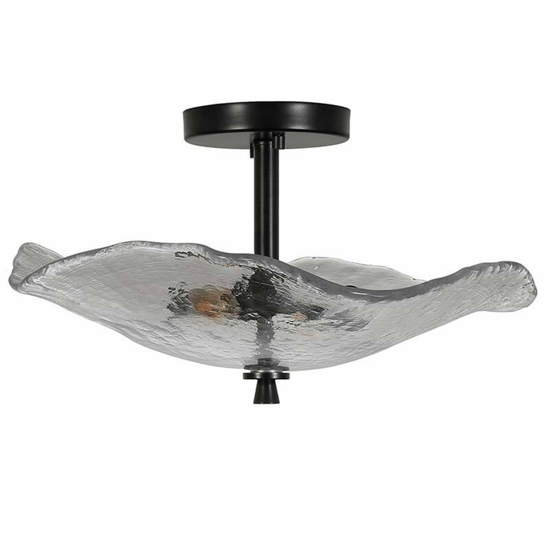 Water Ripple Glass Flush Mount Ceiling Light