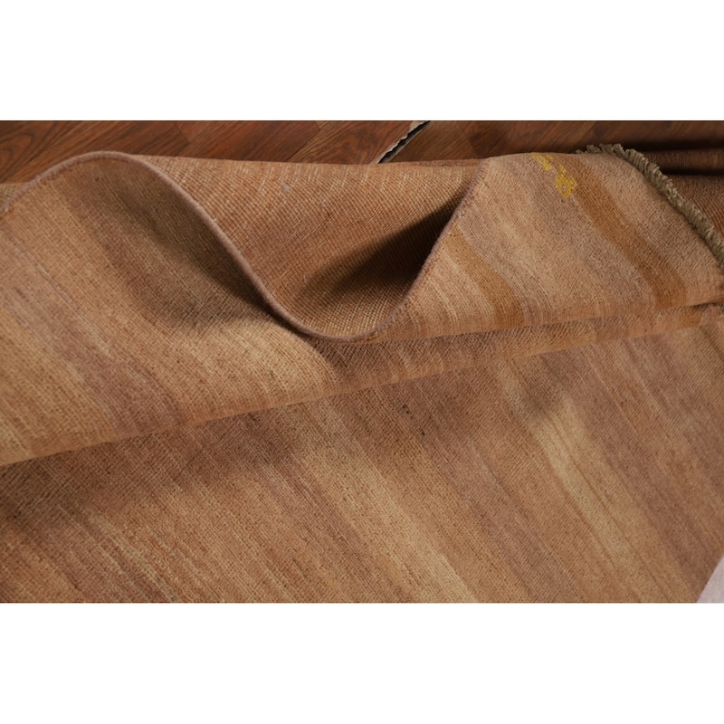 Striped Modern Gabbeh Oriental Area Rug Hand-Knotted Wool Carpet - 4'9" x 6'5"