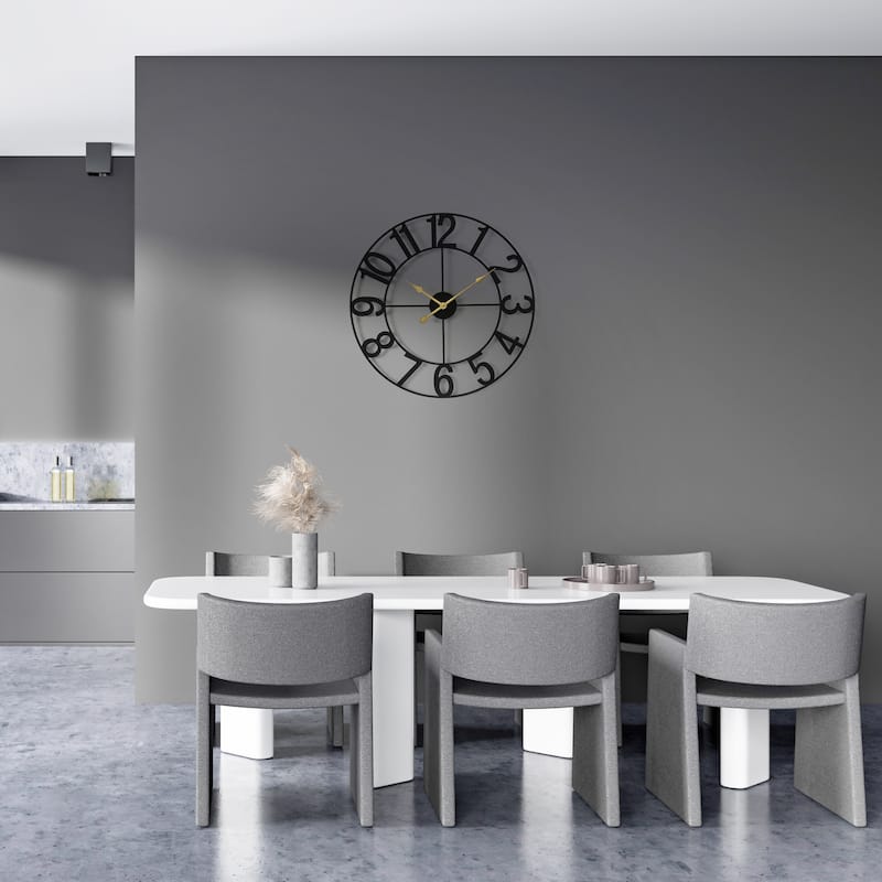 Sorbus Large 16 inch Decorative Round Analog Wall Clock Battery Operated With Numeral Style Design - 16"