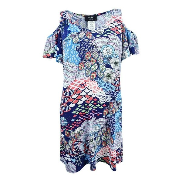 petite cold shoulder dress