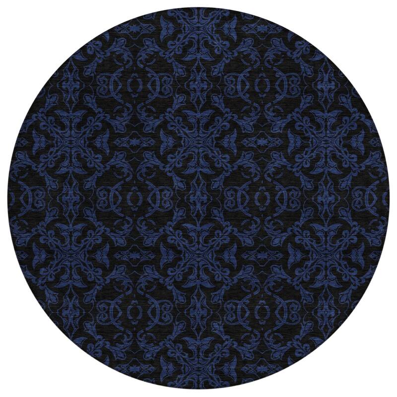 HomeRoots Medallion Transitional Rectangle Outdoor Rug